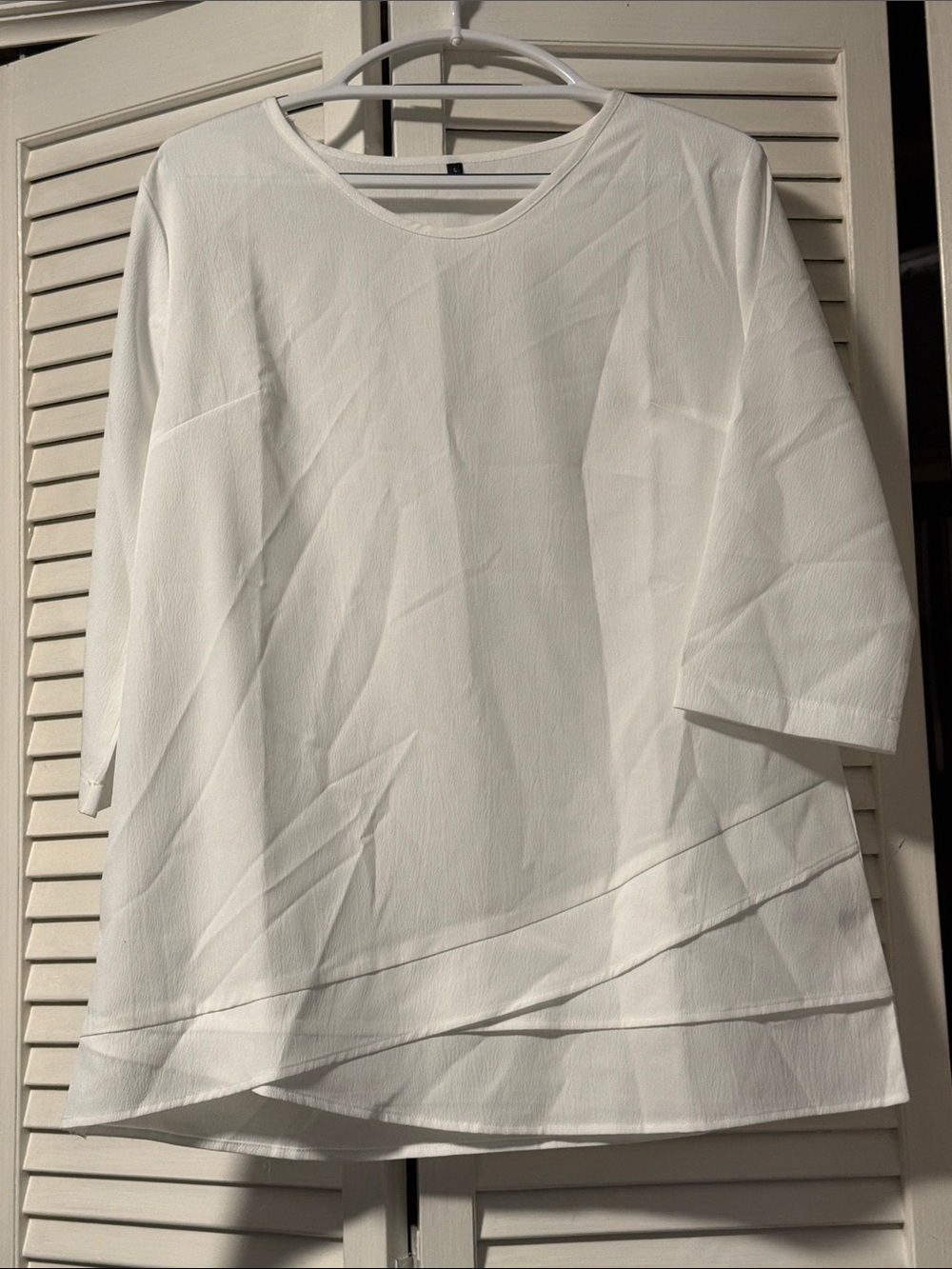 NWOT Clean White Layered Hem Tunic Top - Women's